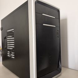 Clean Mid Tower PC Case with LG DVD/CD MultiWriter Great for Office/Sleeper Build