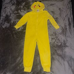 Youth Size 5t-6t Pokemon Pikachu Hooded Blanket Sleeper Fleece Pajama