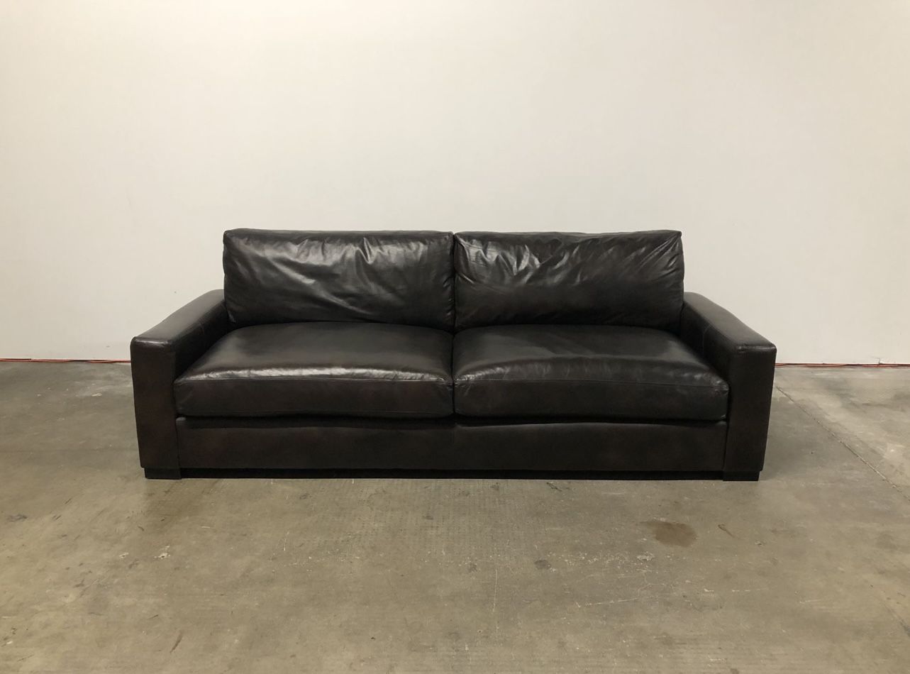 Restoration Hardware, Maxwell Leather Sofa