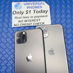 Apple IPhone 11 Pro 64gb  Unlocked, FREE Smartwach/ Headphones. Pay $1 Today Rest in payments. NO CREDIT NEEDED FINANCING