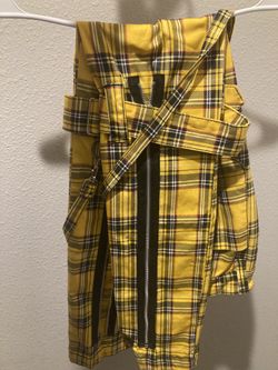 Yellow TRIPP Pants Size 30 - Zippers , Chains & Bold Streetwear Style