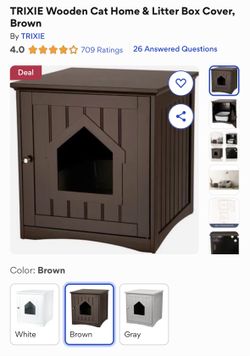 Litter Box Hideaway, brown