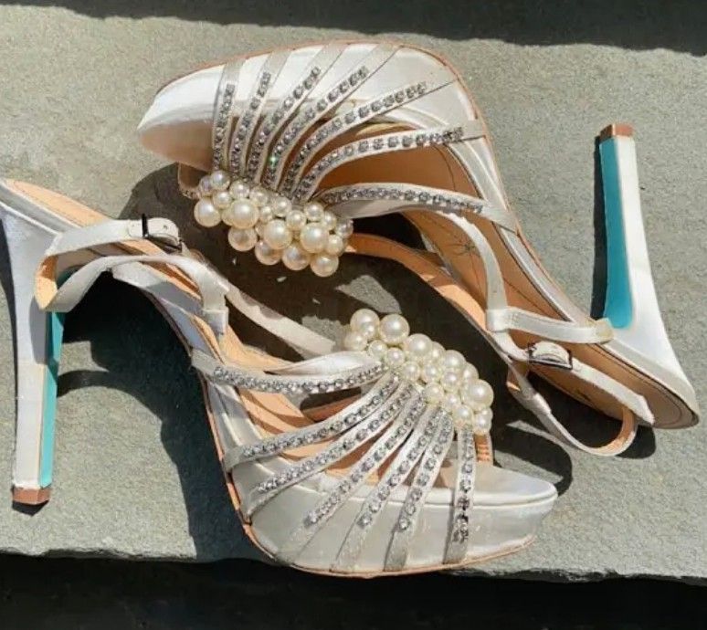 Por La Victoira Wedding Bridal Shoes Size 8