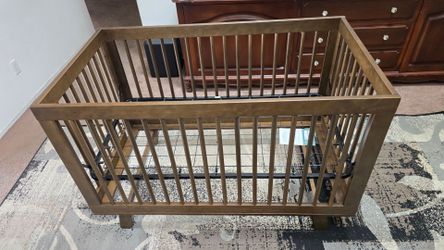 Hudson
Modern 6-Drawer Assembled Double Dresser, crib, and changing tray from Babyletto