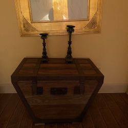  A pair of restoration hardware end  table  with storage 