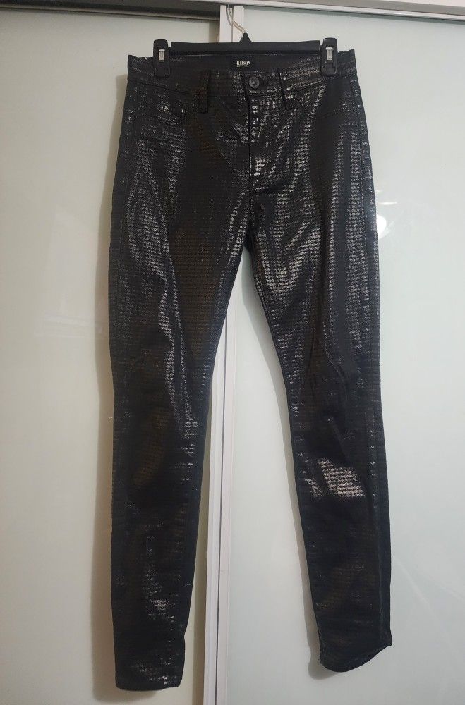 Hudson Sz 27 (Sz 4 US) Blk Skinny Pants EUC