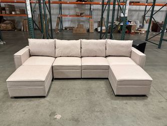 Moving Sales!!! New 6 pcs Modular Sectional U-Shape Sofa with Storage