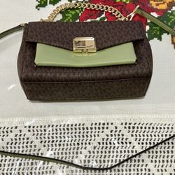 Michael Kors Brown Green Bag