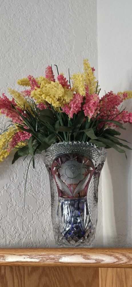Home Decor Crystal Vase So Flowers