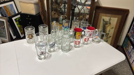 19 beer or liquor mugs