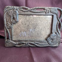 Equestrian Cast Iron Picture Frame.