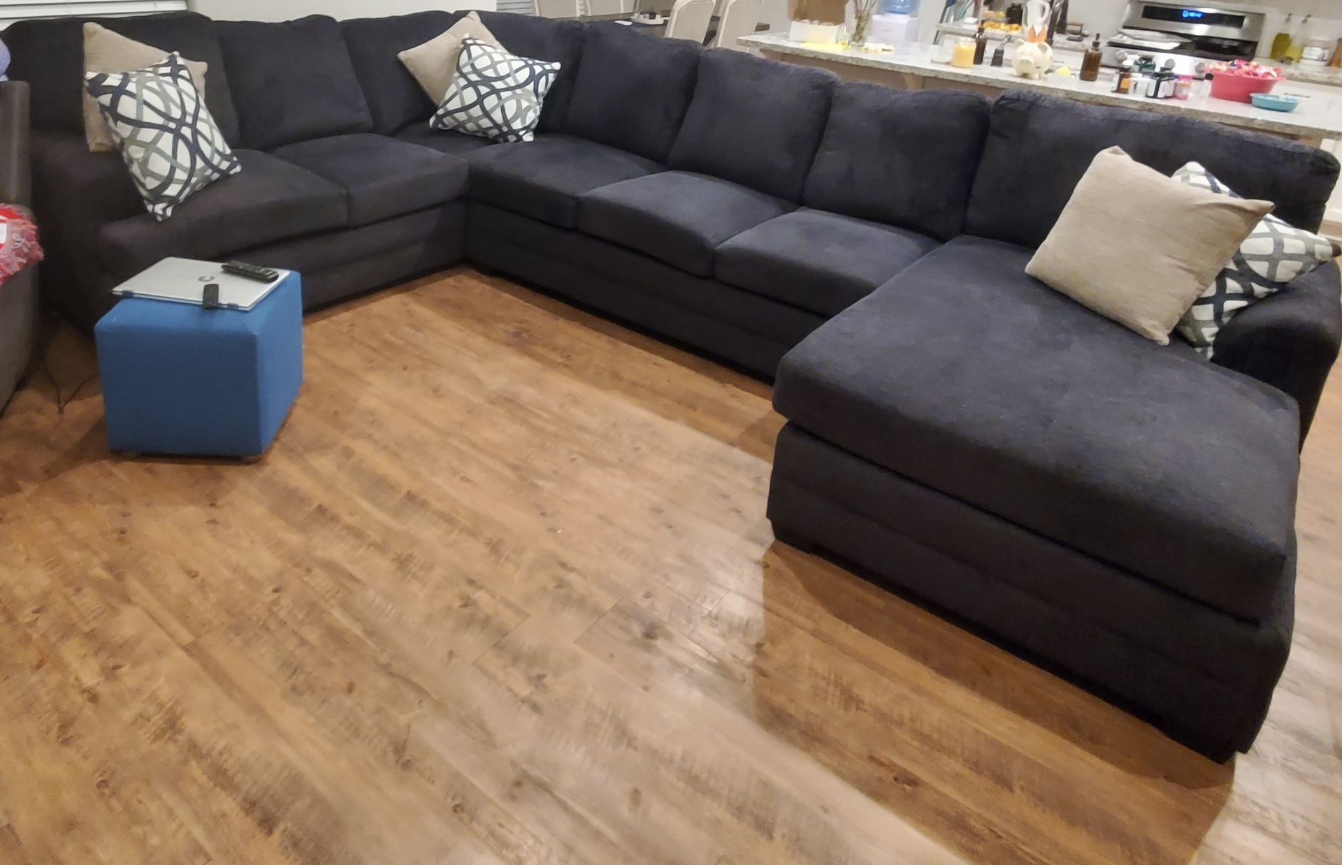 Large Navy Blue Sectional