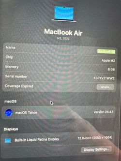 MacBook Air m2 13 in