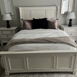 New Queen Size White Bedroom Suite (5) “Ashley Millenial Collection