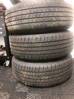 Tire and rims for a truck