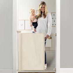 Retractable Baby Gate, 33" Tall, Extends up to 55" Wide, Child Safety Baby Gates for Stairs, Doorways, Hallways, Indoor, Outdoor