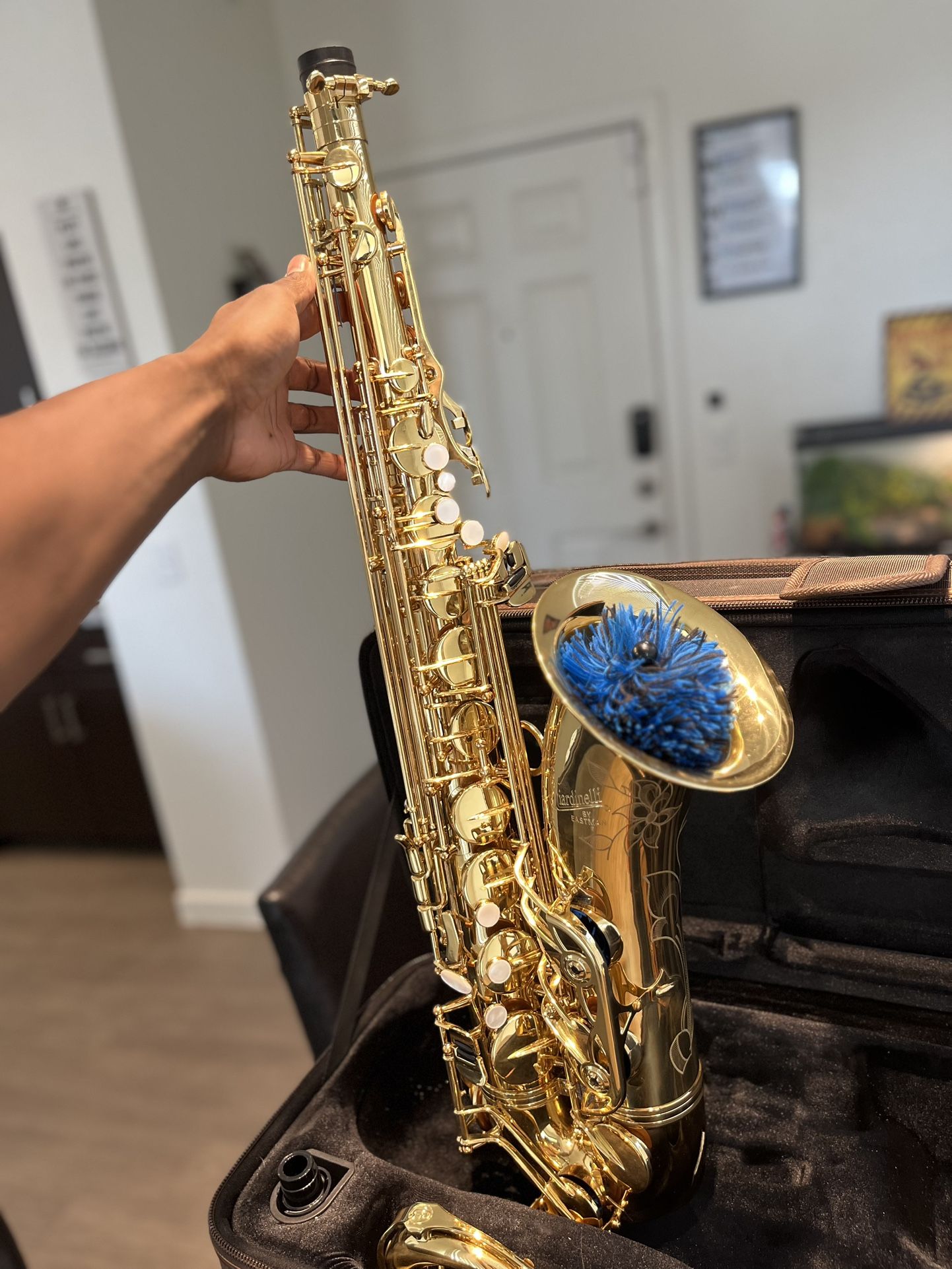 Giardinelli GTS-10 Tenor Saxophone – Excellent Condition w/ Case, Unused Mouthpiece, & Pad Savers