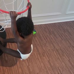 Adjustable 8 Month To 10 Year Old Basketball Goal!