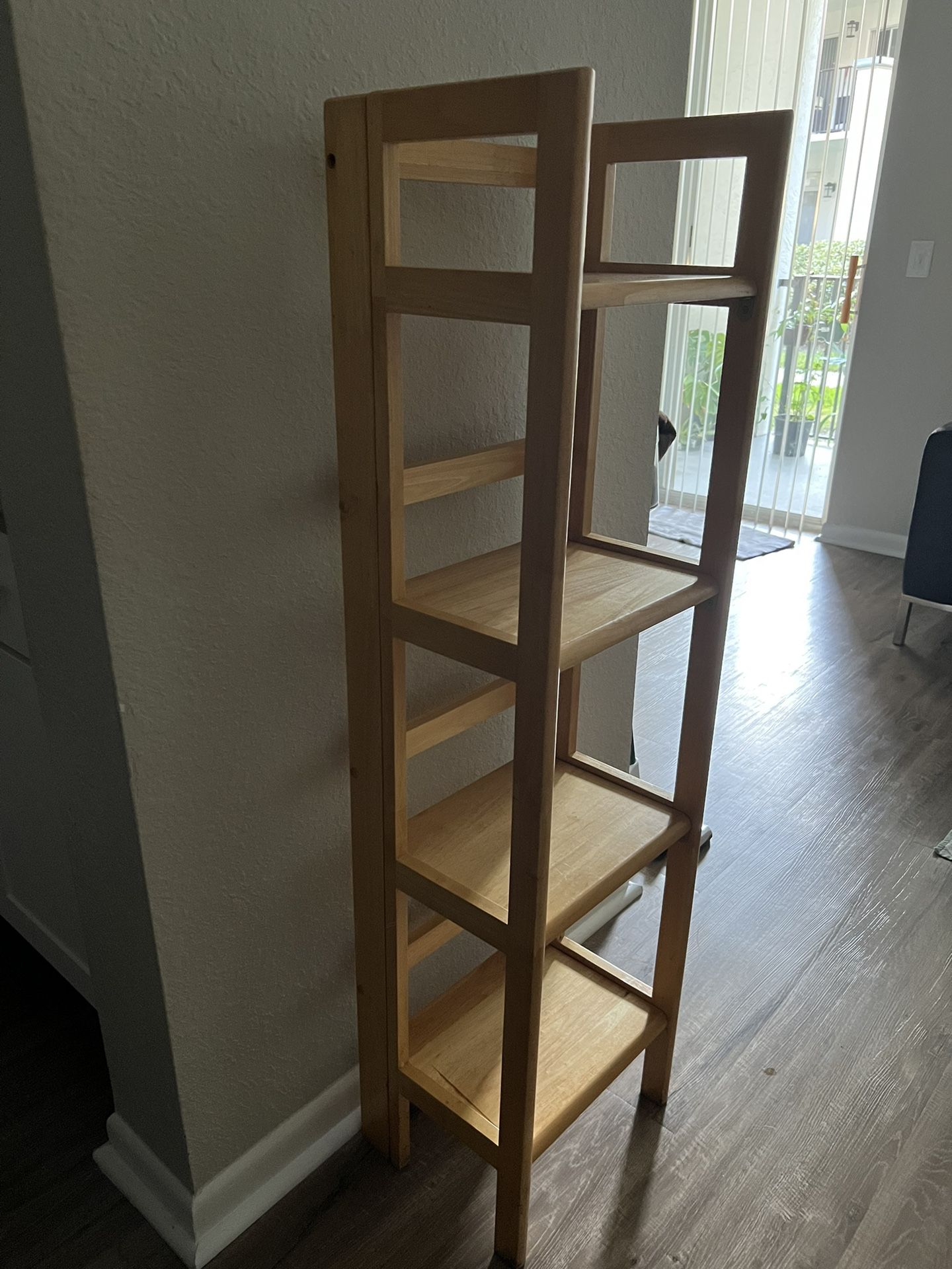 Wooden folding bookcase 