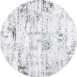 10' Round, Ivory & Grey Rug