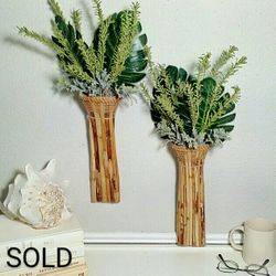 Wall Hanging Basket 2pc. Set with Artificial Plant 20" x 8" each - CASH ONLY,  PICKUP ONLY (SW Mesa - Dobson & Guadalupe) fake plants faux plants 