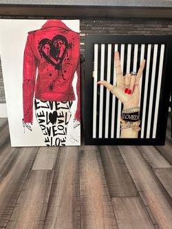 Set of 2 Fashion Wall Art Pieces