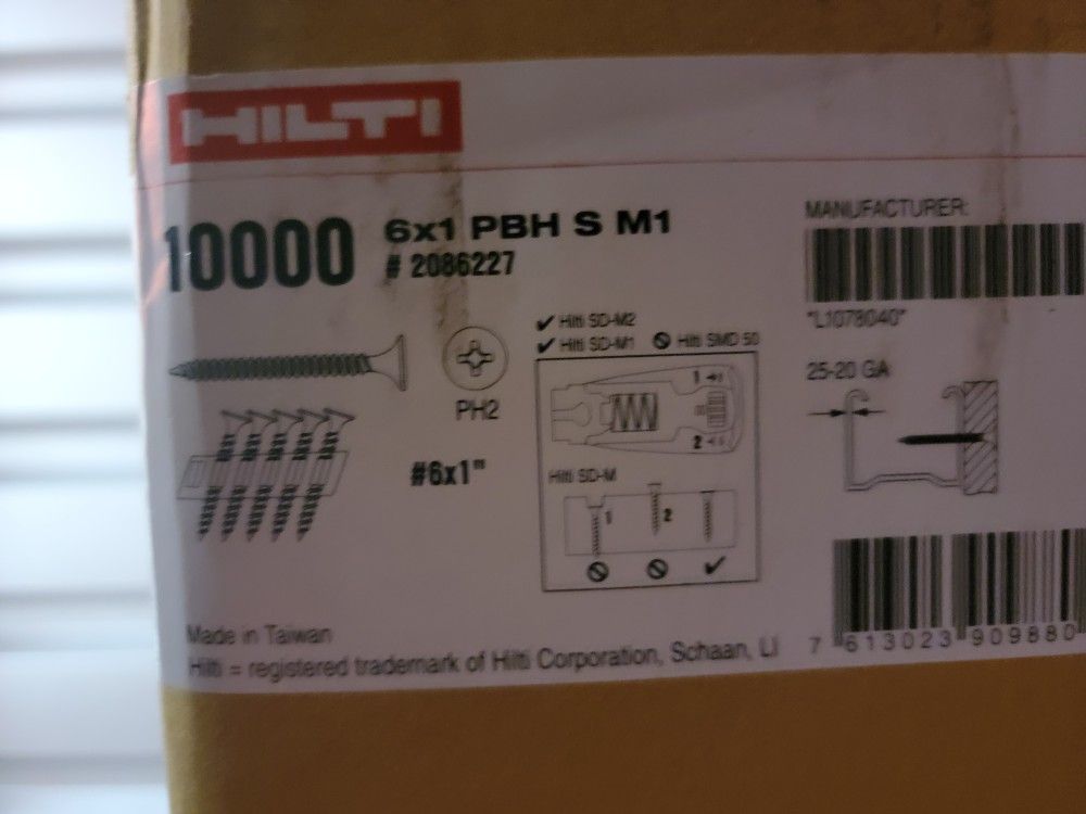 Hilti Sheetrock Screws 