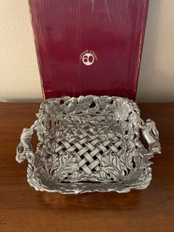 New Silver Bunny Serving Tray