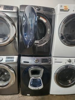 SAMSUNG SET STEAM WASHER AND GAS DRYER 