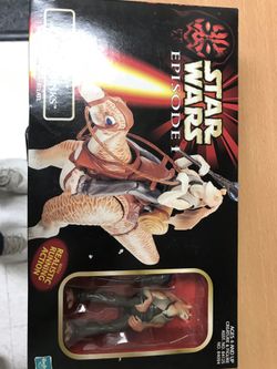 Star wars Kaadu and jar jar binks