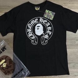 Black Chrome Hearts Bape T-Shirt