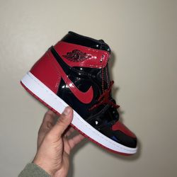 Air Jordan 1 Patent Bred Size 9 Men