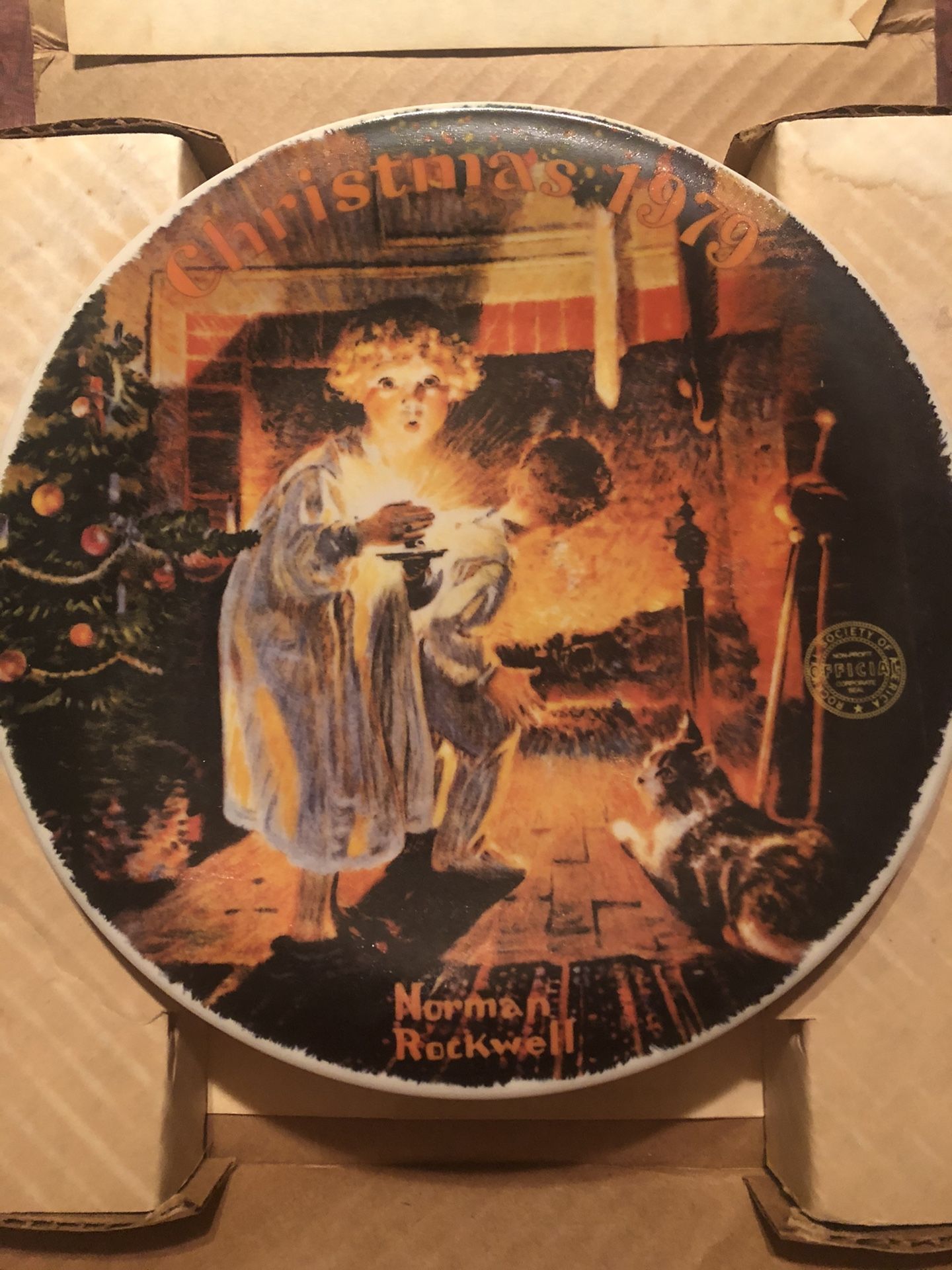 Norman Rockwell Christmas Plate