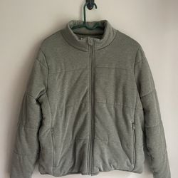 Women’s Soft Jersey Full Zip Jacket Size Large Green 