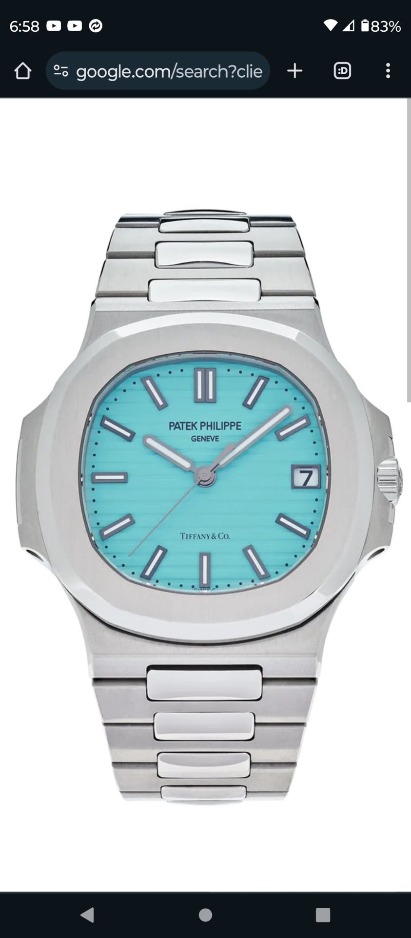 Men’s New Tiffany Blue PP Watch For Sale