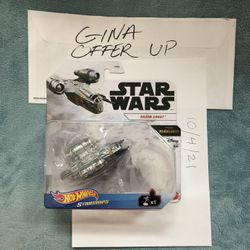 Star Wars Starships Mattel Hot Wheels Mandalorian Razor Crest figure Display