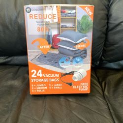 24 Vacuumed Storage Bags 