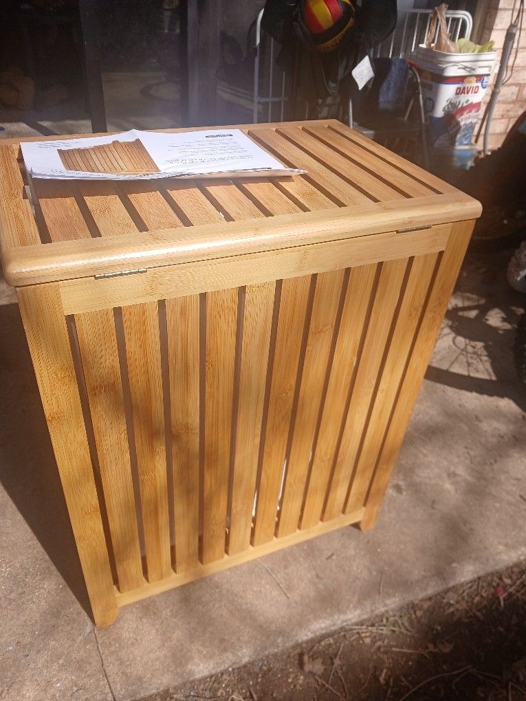 Spa Style Bamboo Laundry Hamper