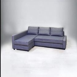 Gray Sleeper Sectional Couch Futon Bed