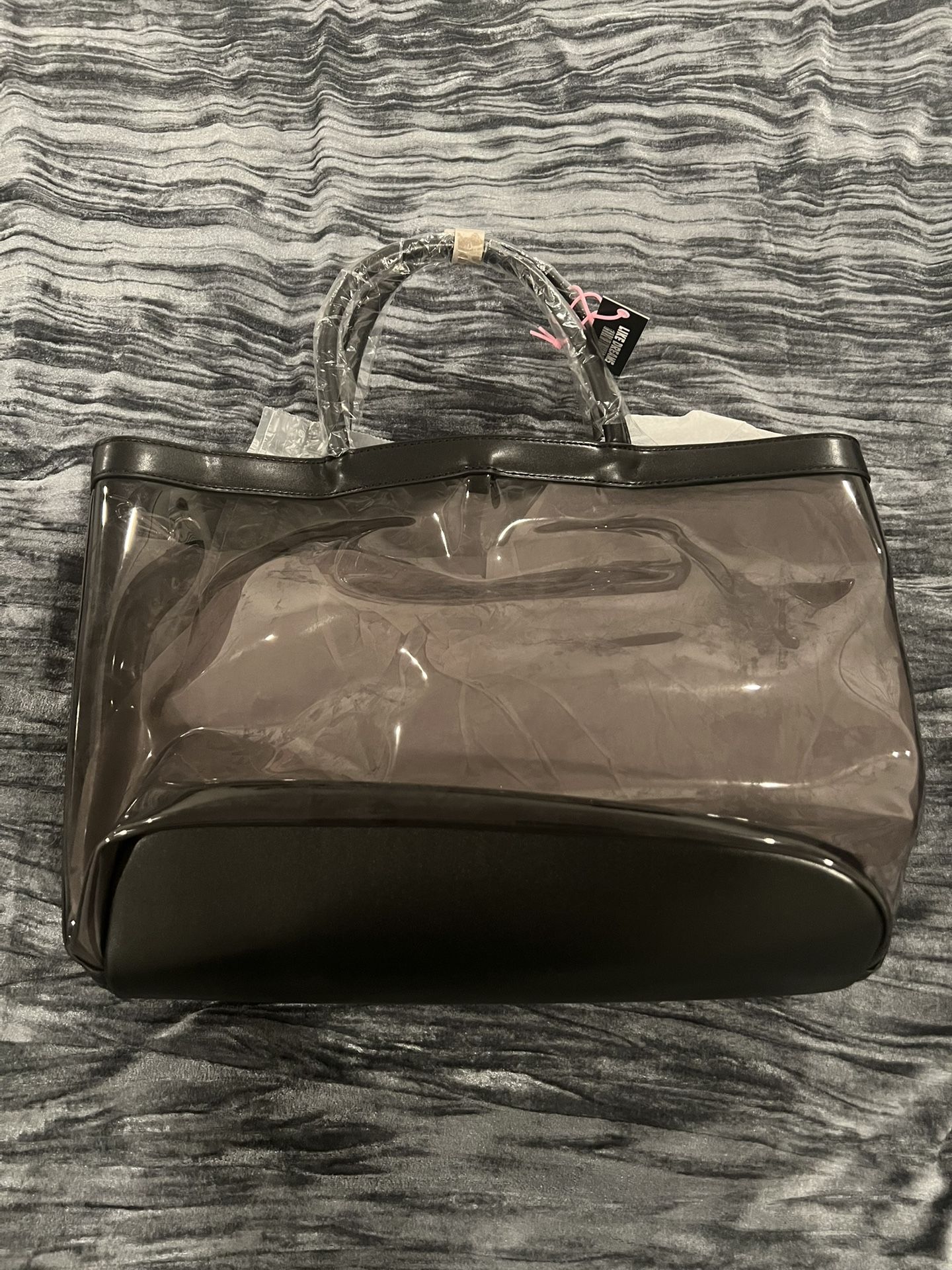 Transparent Black Tote Bag