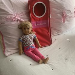 American Doll  And Carrying Case 