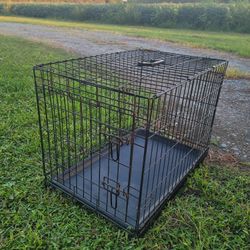 Foldable Dog Crate with Tray 30"L x 19"W x 22"H 