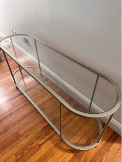 Glass console table