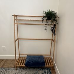 Wood clothing rack