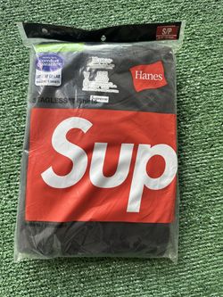 Supreme x Hanes Tagless Tees (3 Pack) Black