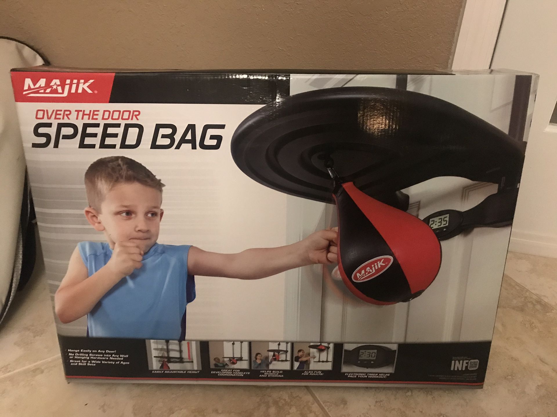Over the door speed bag for kids!