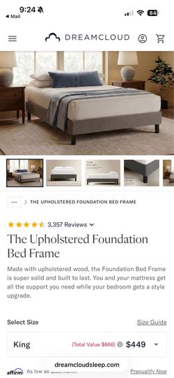 Foundation Bed Frame - King Size