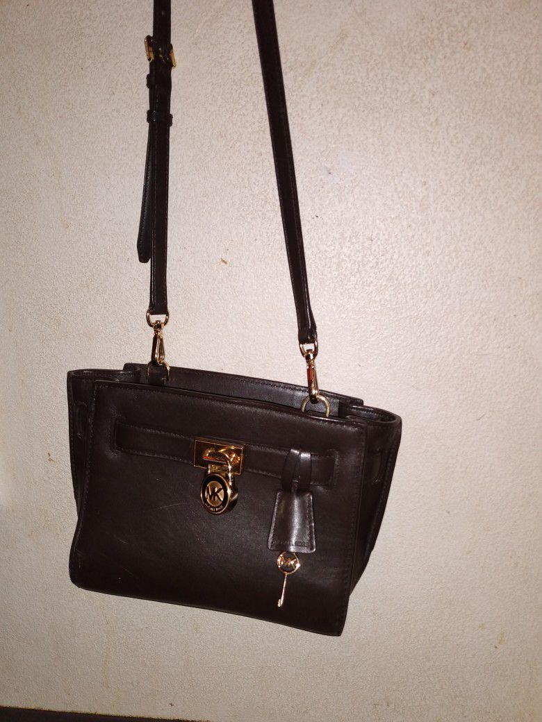Michael Kors Brown Leather Crossbody Bag 