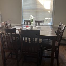 Kitchen High Table With 8 Chairs 