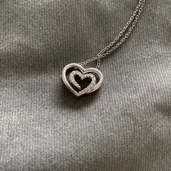 Zales Diamond Heart Pendant 